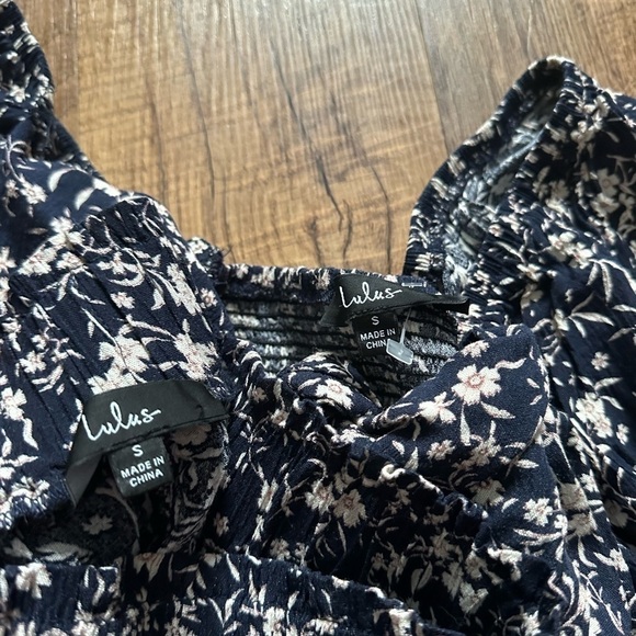 LULU’S Blossoming Style Navy Blue Floral Print Two Piece Set - Picture 4 of 4